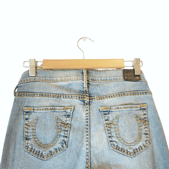 True Religion Becca Mid Rise Bootcut Light Wash Blue Denim Women's Jeans Size 28 - Picture 7 of 15